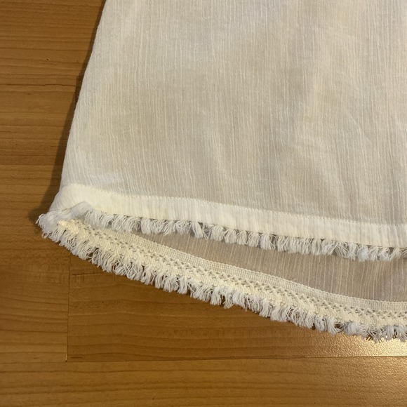 Fat Face Beachwear 100% Cotton Boho Popover Peasant Gauze White Top‎ -Size 10 - Picture 11 of 16